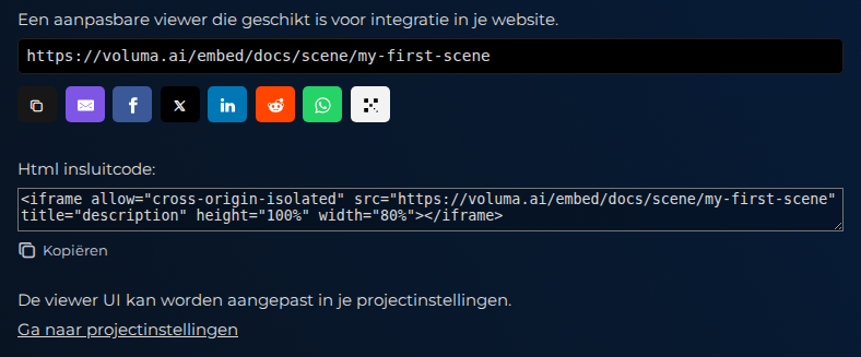Aangepaste viewer (insluiten)