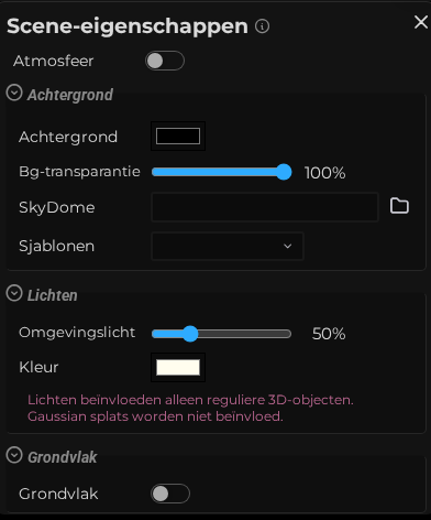 Scène-eigenschappen – Omgeving (LCC)