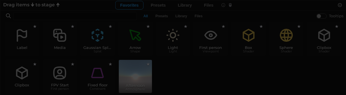 Asset Browser – Favorites