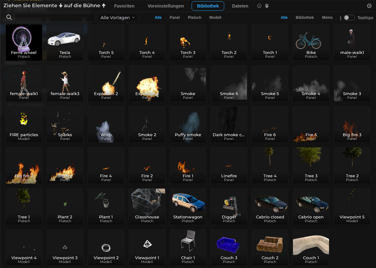 Asset-Browser - Bibliothek