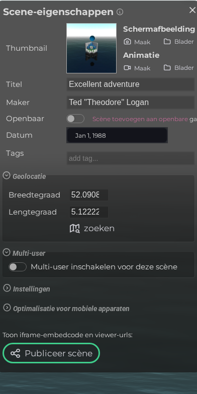 Marker-eigenschappen