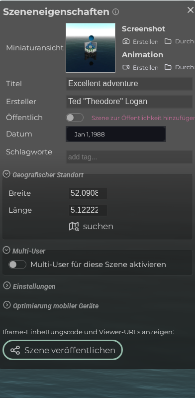 Markereigenschaften