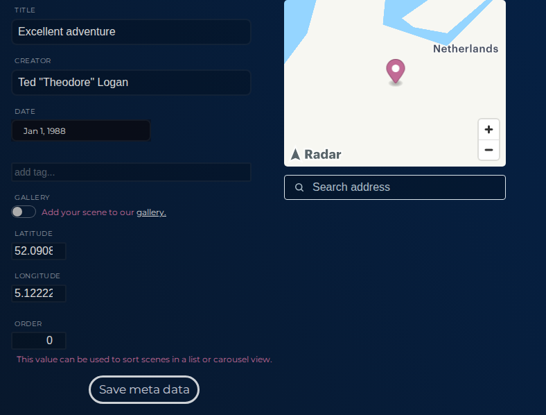 Scene Metadata