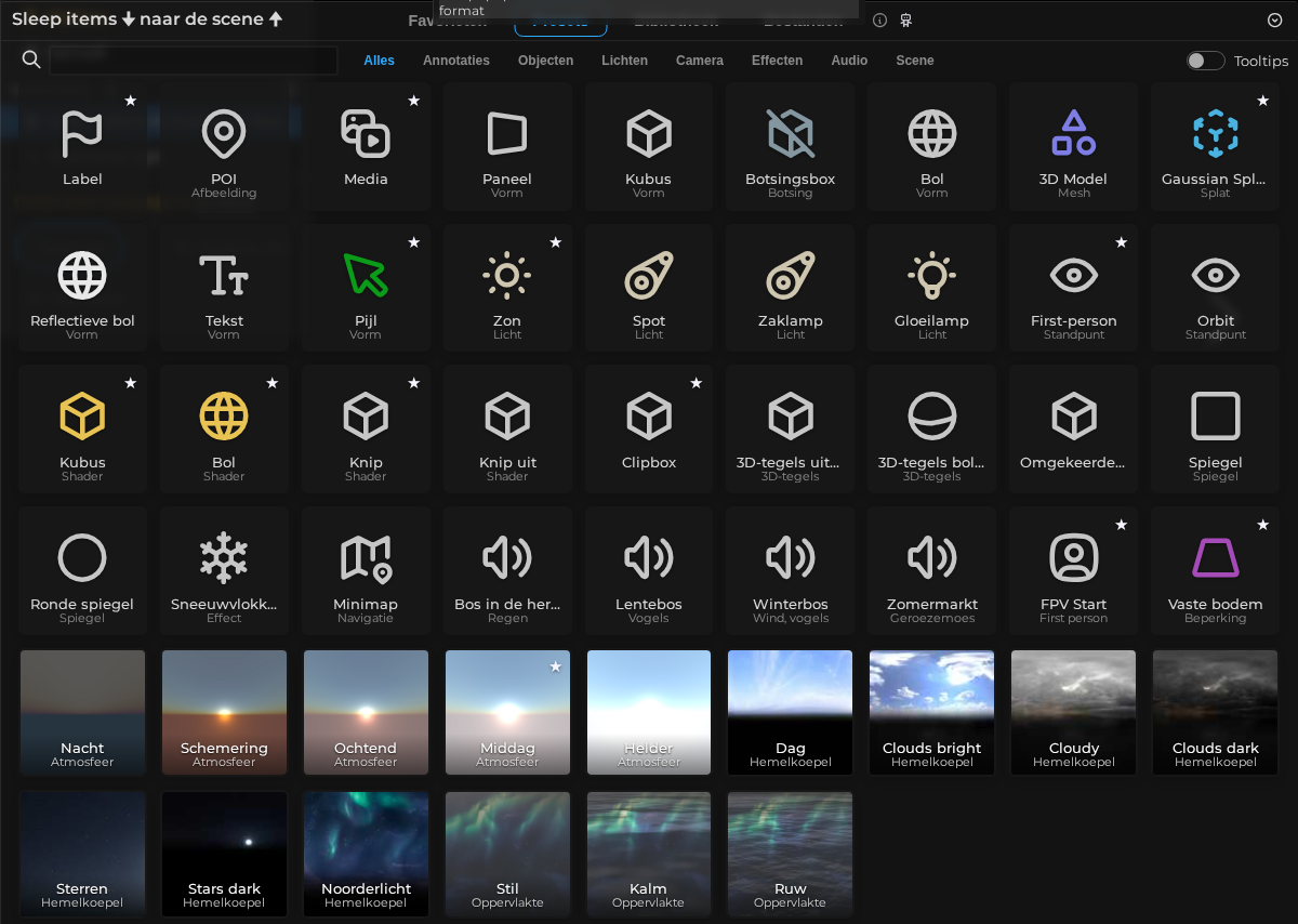Assetbrowser – Presets