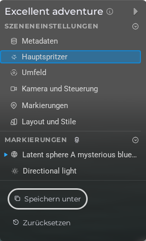 Szenenübersicht