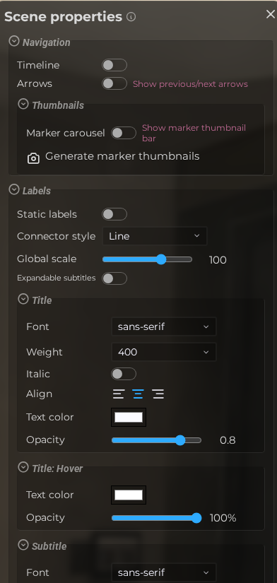 Scene Properties – Styling (LCC)